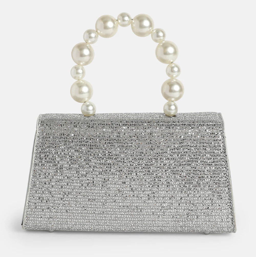 The Iri Noire Handbag – Metallic Silver – A Bold Statement of Modern Luxury