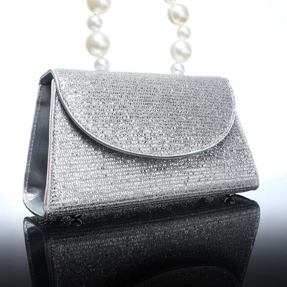 The Iri Noire Handbag – Metallic Silver – A Bold Statement of Modern Luxury