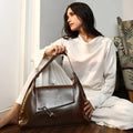 The Large Slant-Flap Hobo Bag – Coffee Brown – A Bold Fusion of Style and Comfort