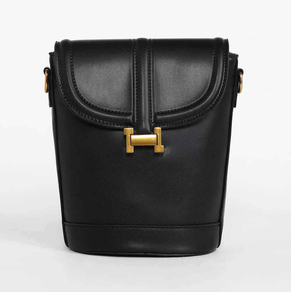 The Monogram Sling Bag – Midnight Black – A Chic Fusion of Elegance and Function