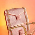 The Stud Sling Bag – Blush Pink – A Chic Fusion of Soft Elegance and Bold Detail