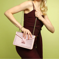 The Stud Sling Bag – Blush Pink – A Chic Fusion of Soft Elegance and Bold Detail