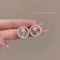 Tulip Pearl Bloom Earrings – Whimsical Imitation Jewelry for Her