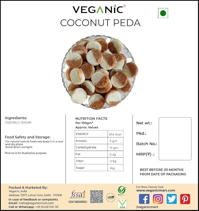 Veganic Coconut Peda – A Wholesome Twist to Traditional Indulgence