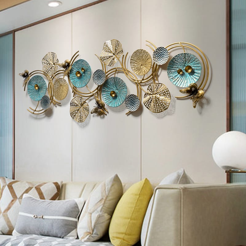 Golden Teal Metal Wall Art & Wall Decor – A Stunning Fusion of Luxury and Serenity