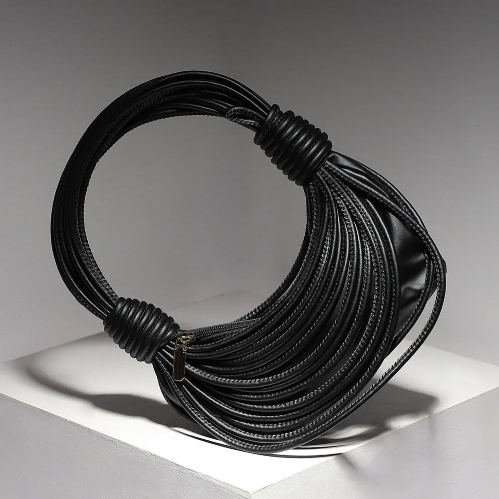 Wire Handbag – Black – The Epitome of Sleek Sophistication