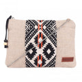 Women’s Black Leopard Pattern Woven Makeup/Travel Pouch with Tassels – Bold & Functional Travel Companion