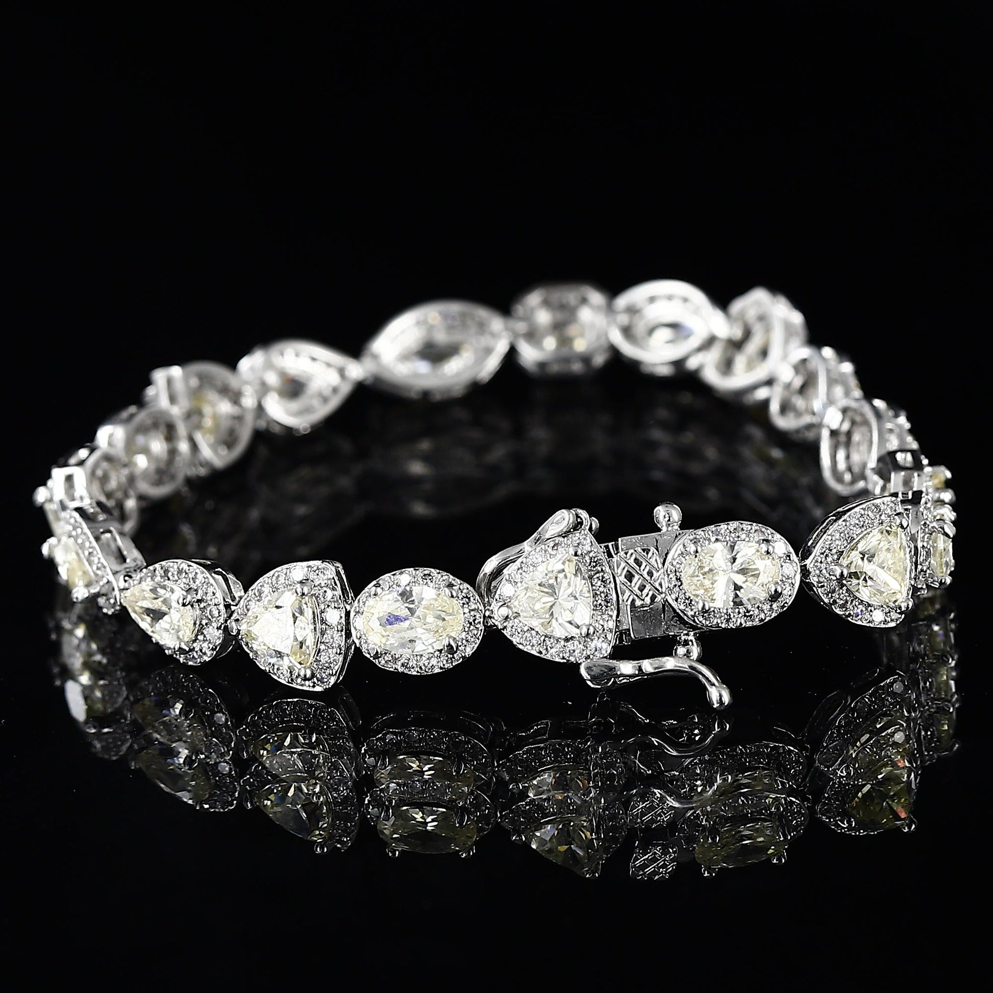 Yellow Color Multi-Cut American Diamond Loose Bracelet – Radiance in Every Cut