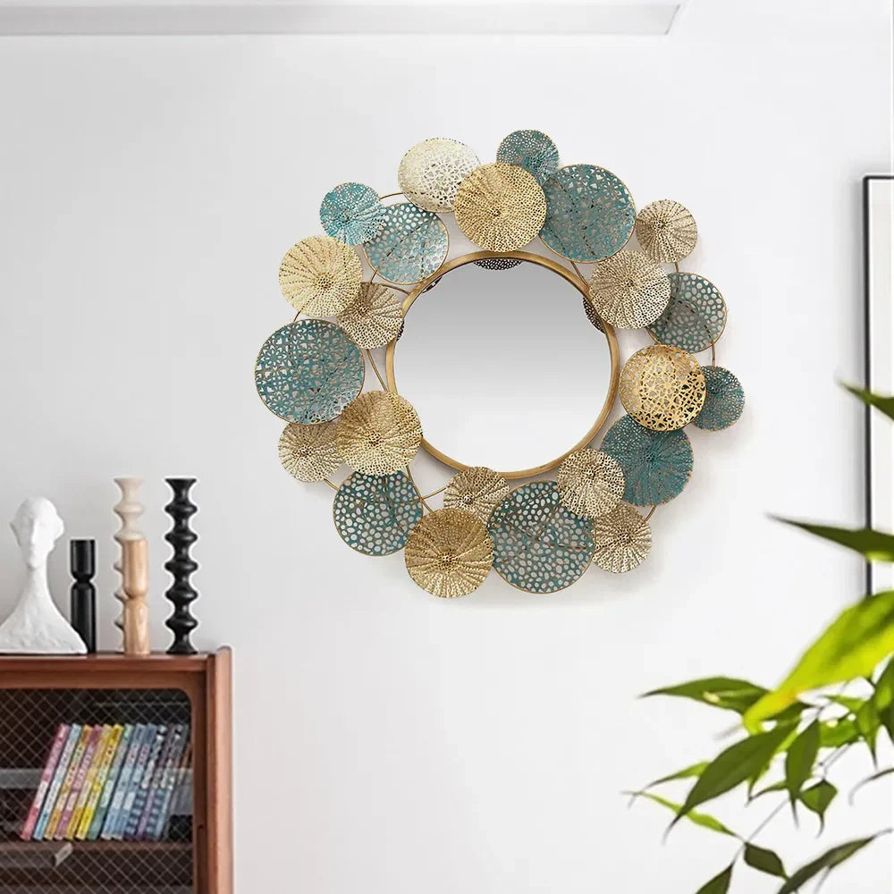 Flower Metal Wall Mirror – A Touch of Elegance and Charm