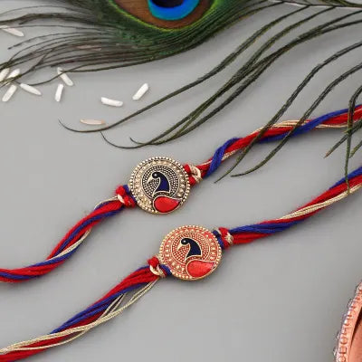 Peacock Meena Rakhi, top