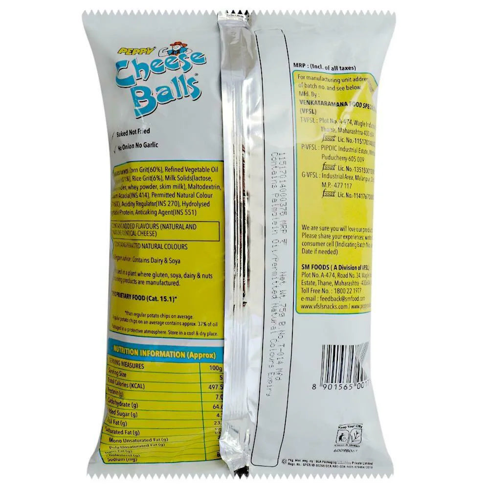 Peppy Cheese Balls, back