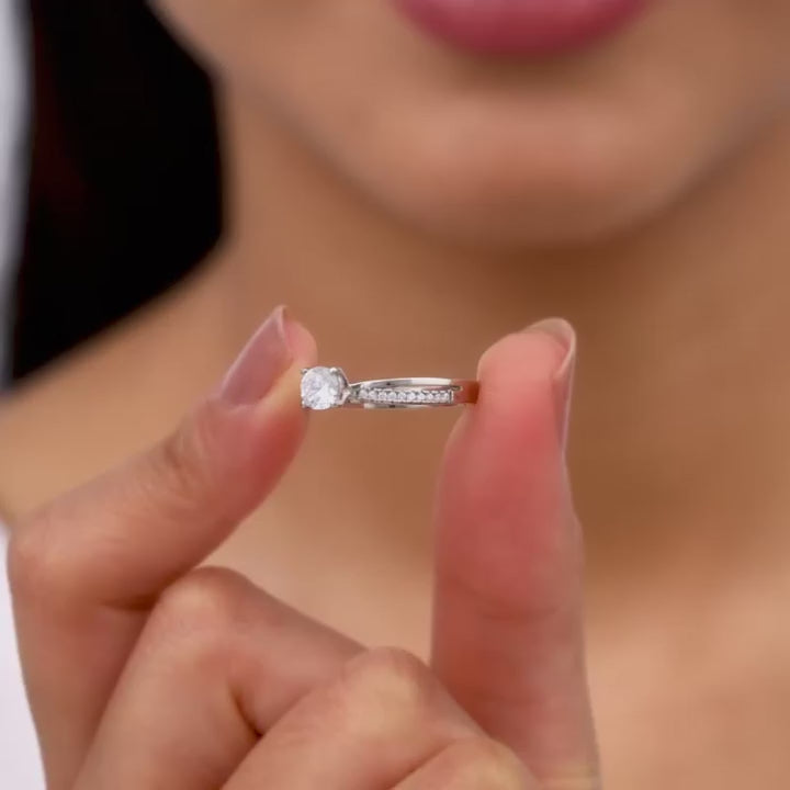 Silver Zircon Layered Ring – Layer of Sparkle, Crafted in Silver
