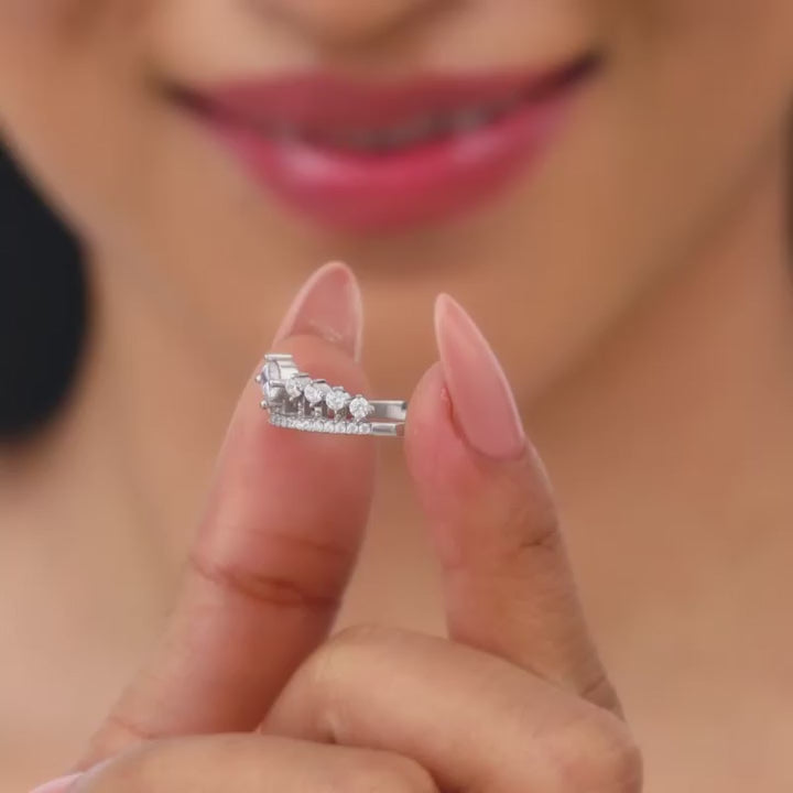 Silver Queen Crowns Ring – Rule Your Style with Regal Grace