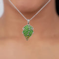 Silver Heavenly Leaf Pendant With Link Chain – Nature’s Graces in Pure 925 Silver