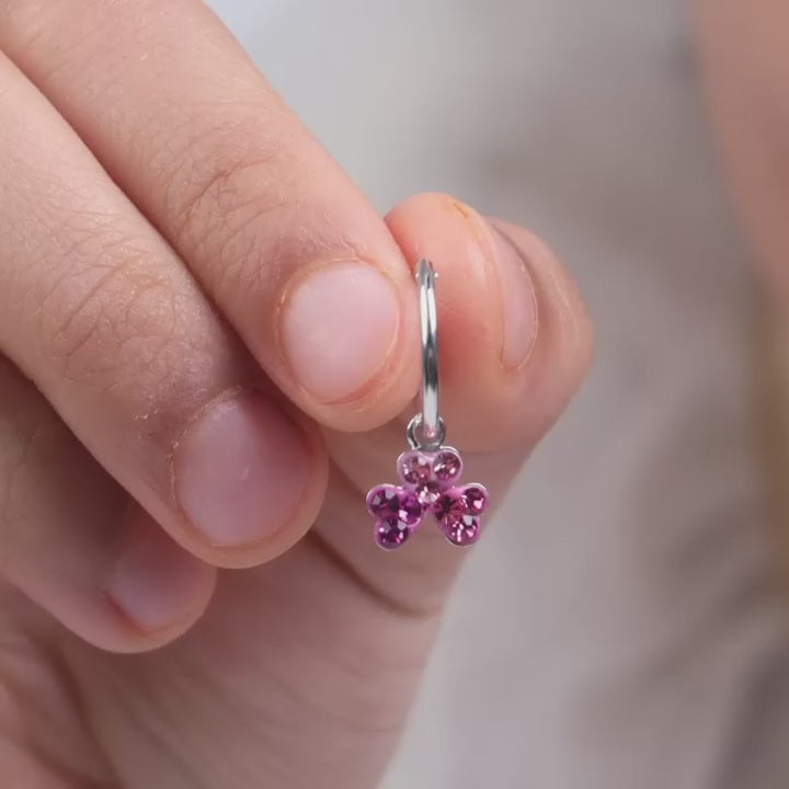 Silver Clover Kids Hoops Earrings – Lucky Charm in Pure 925 Silver