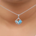 Silver Met Love Pendant With Link Chain – Whens Hearts Aligned in Pure 925 Silver