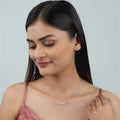 Silver Helix Zircons Necklace – Made with Pure 925 Silver