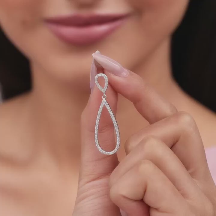 Silver Elegant Drop Earrings – Graces in Pure 925 Silver