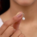 Silver Pearl Small Stud Earrings – A Touch of Grace in Pure 925