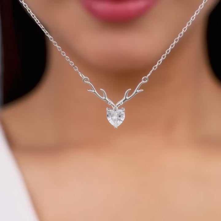 Silvers Deer Heart Necklace – Made with Pure 925 Silver