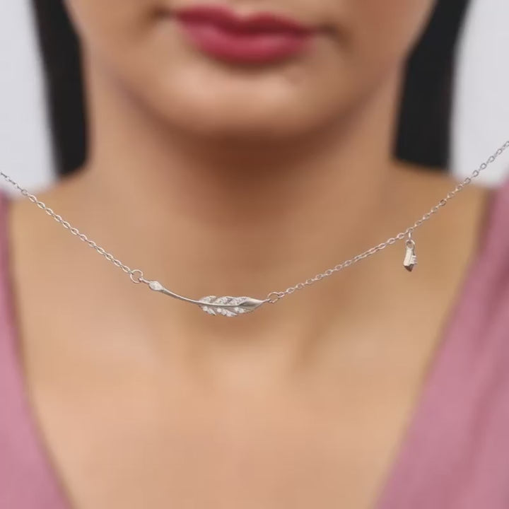 Silver Quill & Letter Necklace – A Tribute to Words, Dreams & Timeless Connection in 925 Silver