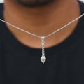 Silver Hanumans Gada Pendant with Box Chain For Him – Made with Pure 925 Silver