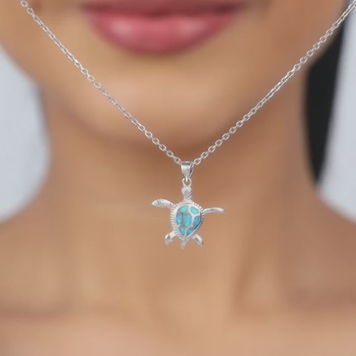 Silver Cute Turtles Pendant With Link Chain – A Symbol of Serenity and Strength in Pure 925 Silver