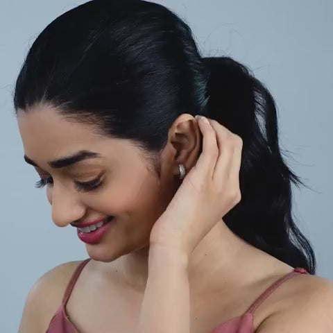 Silver Glittering Huggies Earring – Pure 925 Silver Radiance