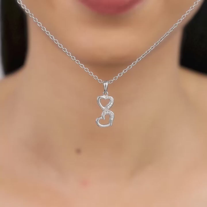 Silver All Hearts Pendants With Link Chain – A Celebration of Love in Every Form, in Pure 925 Silver