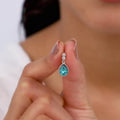 Silvers Turquoise Blue Tear Drop Earrings – Pure 925 Silver Elegance