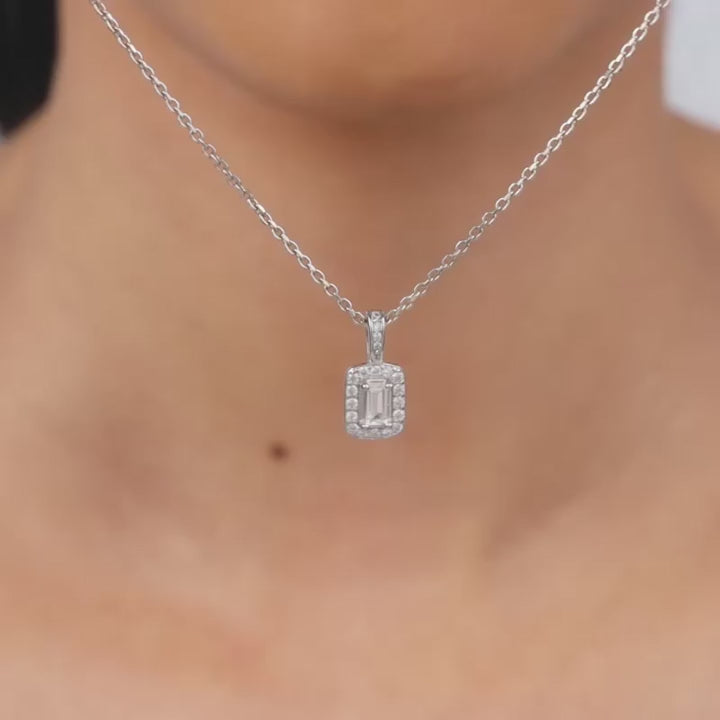 Silver Sparkling Zirconia Pendant With Link Chains – Shine That Reflects Your Light