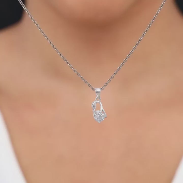 Silver Mini Swans Pendant with Link Chain – Made with Pure 925 Silver